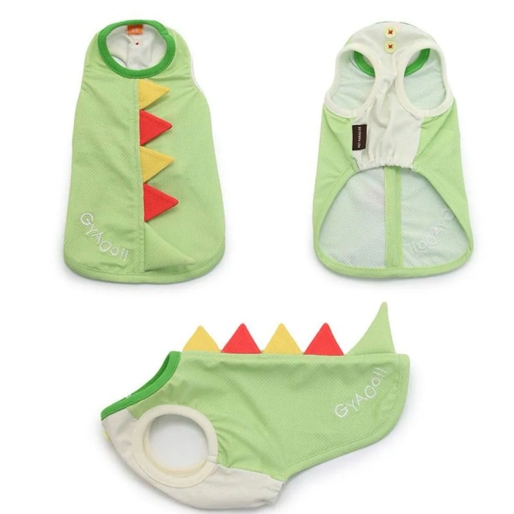 Green Dinosaur Coolmax Dog Costume Large